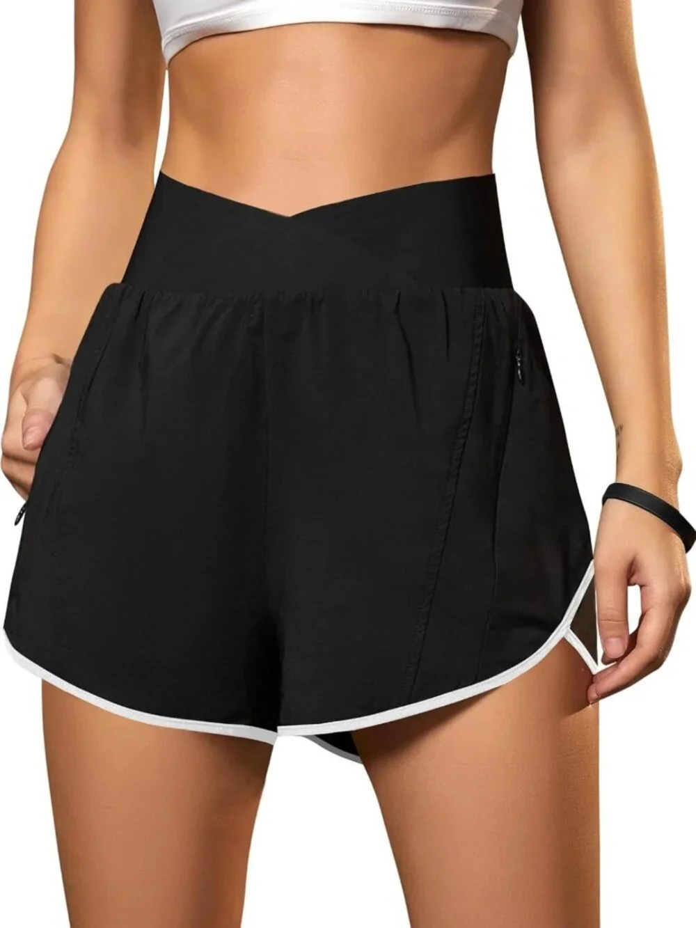 Crossover Women's Athletic Running Shorts - Gym Workout & Fitness Essentials